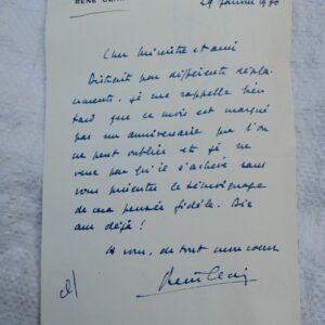 lettre autographe signée René Clair