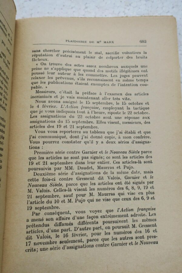 Action française Georges VALOIS Basile ou la politique de la calomnie 1927 – Image 3