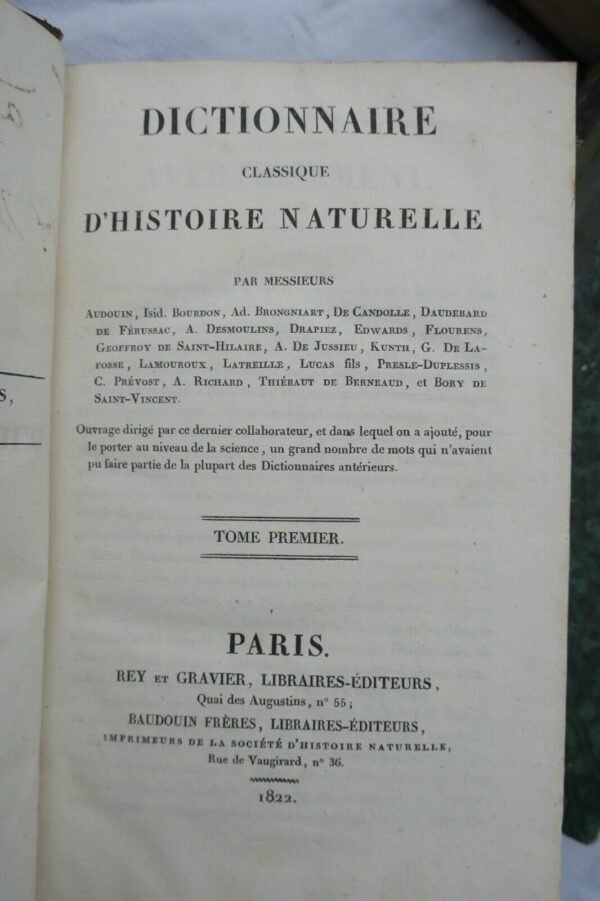 BORY DE SAINT-VINCENT Dictionnaire classique d'histoire naturel – Image 8