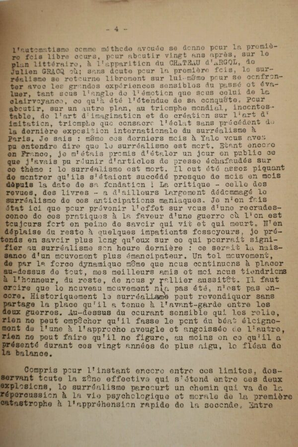 Breton (André) Situation du Surréalisme entre les deux guerres PRE-ORIGINAL – Image 6