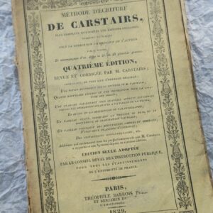 Carstairs méthode d'écriture de Carstairs 1829