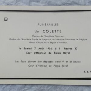 Colette faire-part de décès