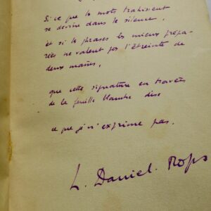DANIEL-ROPS Carte d'Europe + dédicace