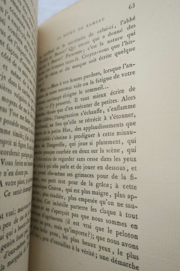 DIDEROT LE NEVEU DE RAMEAU PRECEDE D'UNE NOTICE PAR H.MOTHEAU vergé – Image 4