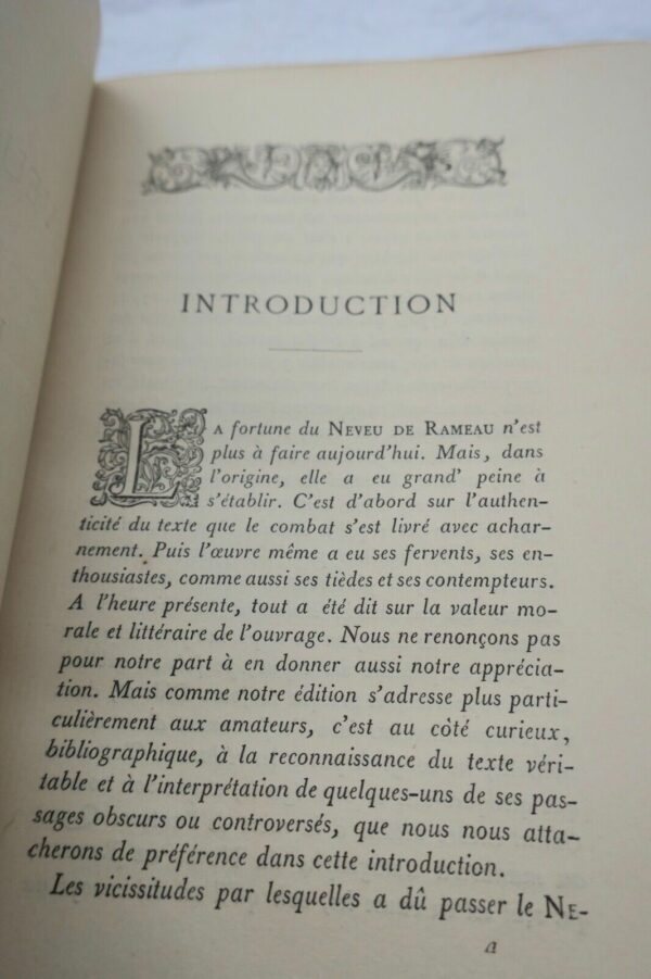 DIDEROT LE NEVEU DE RAMEAU PRECEDE D'UNE NOTICE PAR H.MOTHEAU vergé – Image 9