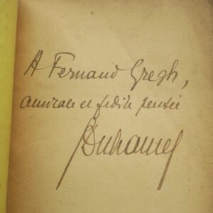DUHAMEL GEORGES DEFENSE DES LETTRES - BIOLOGIE DE MON METIER + dédicace