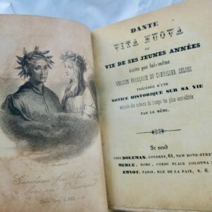 Dante Vita nuova ou vie de ses jeunes années écrite pour lui-même