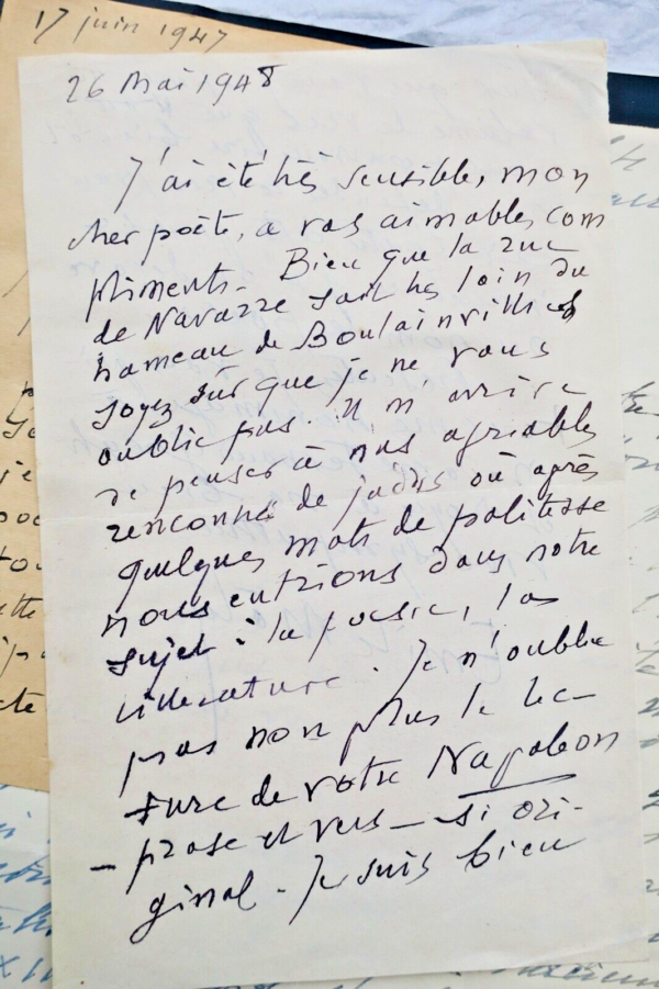 EMILE MÂLE cartes & lettres autographes manuscrites & signées – Image 4
