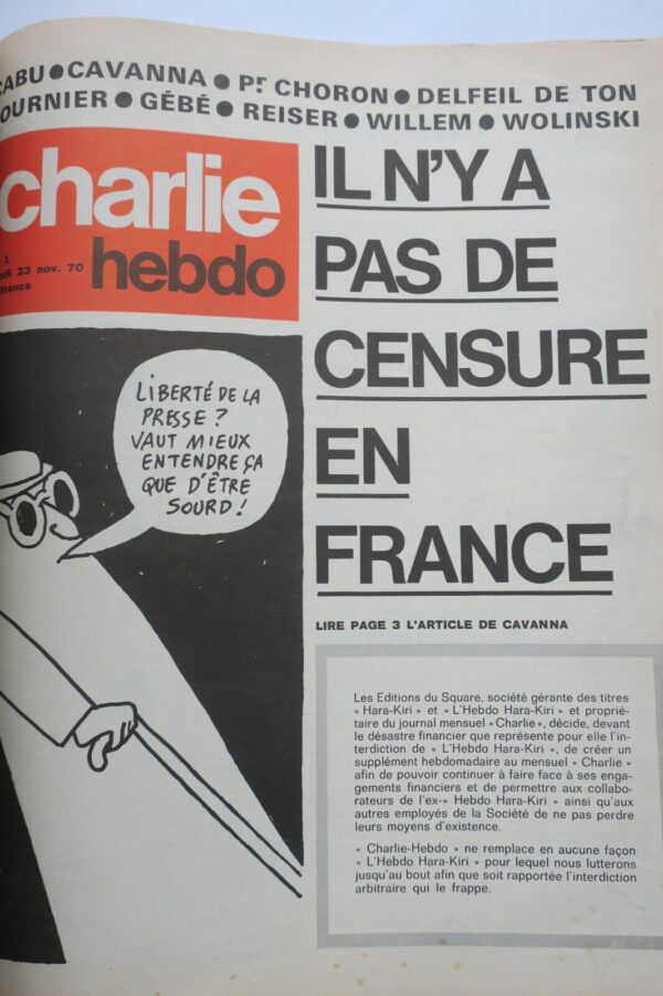 HARA-KIRI HEBDO / CHARLIE HEBDO 1970 – Image 4