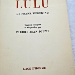 Jouve, Pierre Jean Lulu 1969 + dédicace
