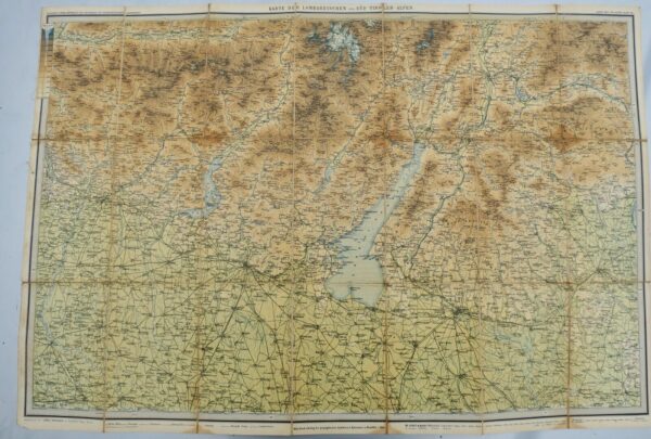 Karte der Lombardischen & Süd-Tiroler-Alpen 75 x 51 cm 1/250000
