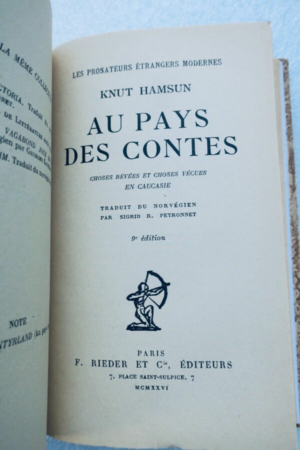 Knut Hamsun Au pays des contes Choses rêvées et choses vécues en Caucasie – Image 5