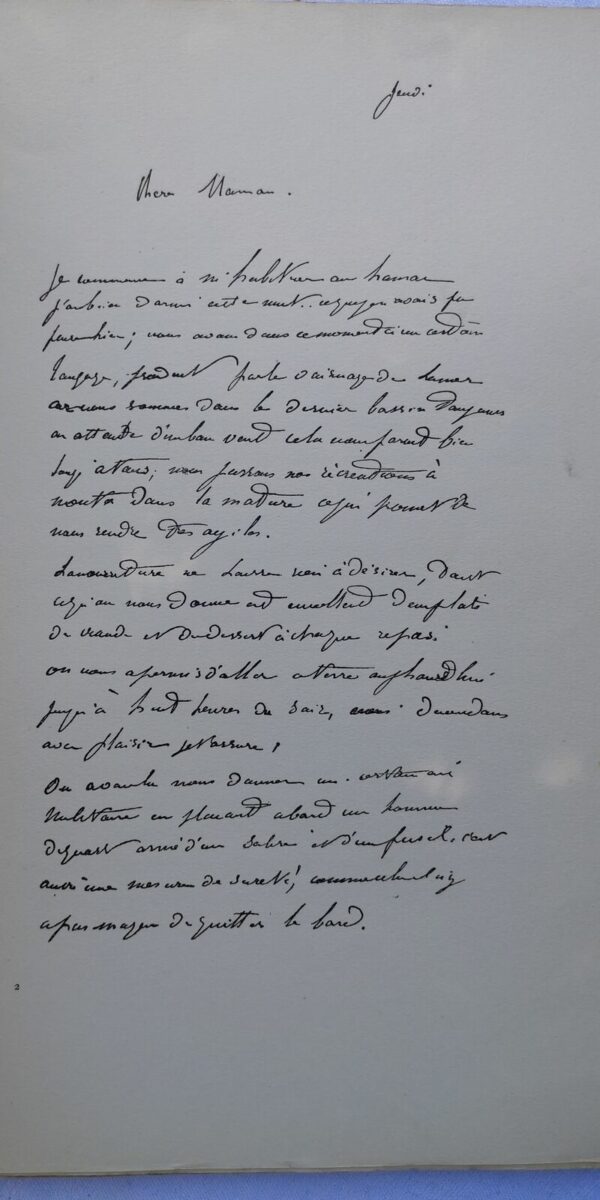 Manet lettres de jeunesse 1848-1849, voyage à Rio – Image 5
