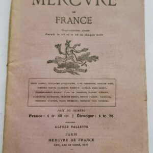 Mercure de France, n°427 1916 Apollinaire...