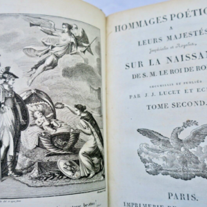 Napoléon Hommages poétiques.. Impérial.. naissance du roi de Rome 1811