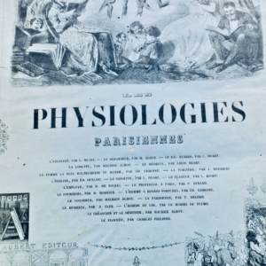 Physiologies Parisiennes, illustrées par Gavarni, Cham, Daumier, Bertall...