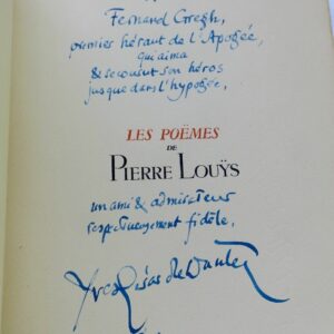 Pierre Louÿs Les poëmes de Pierre Louÿs 1887-1924 LE DANTEC
