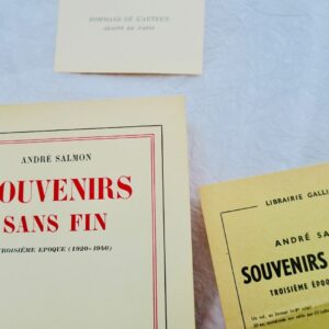 SALMON André Souvenirs sans fin Gallimard S.P.