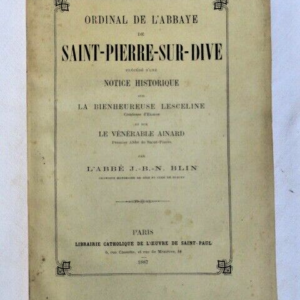 Saint-Pierre sur Dive Ordinal de l'abbaye  1887