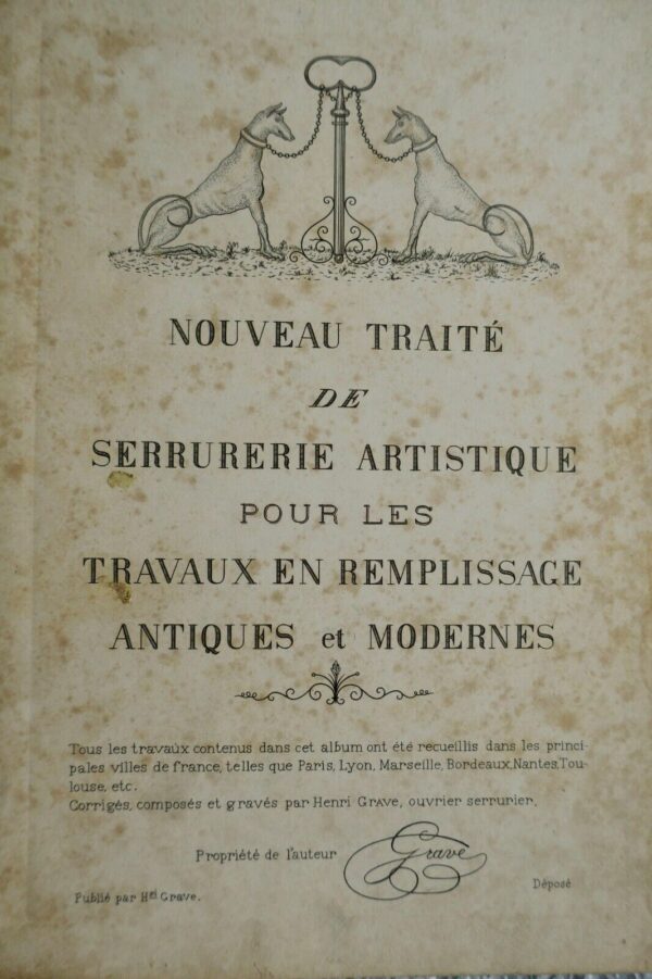 Serrure Traité de Serrurerie Artistique pour les travaux en remplissage antiques – Image 4