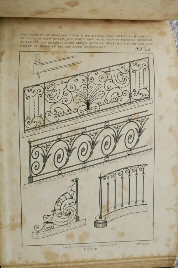 Serrure Traité de Serrurerie Artistique pour les travaux en remplissage antiques