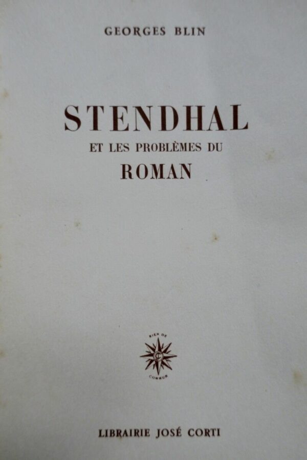 Stendhal et les problèmes du roman