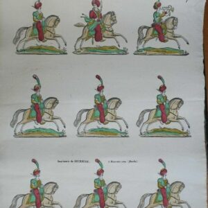 TURQUIE Cavalerie Turque 33 x 42,5 cm