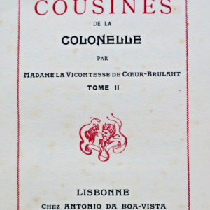 érotique COUSINES DE LA COLONELLE 2/2 sur vélin CURIOSA 1907