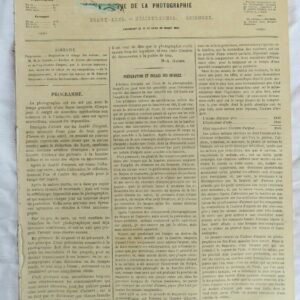 photographie première revue LA LUMIERE 1860