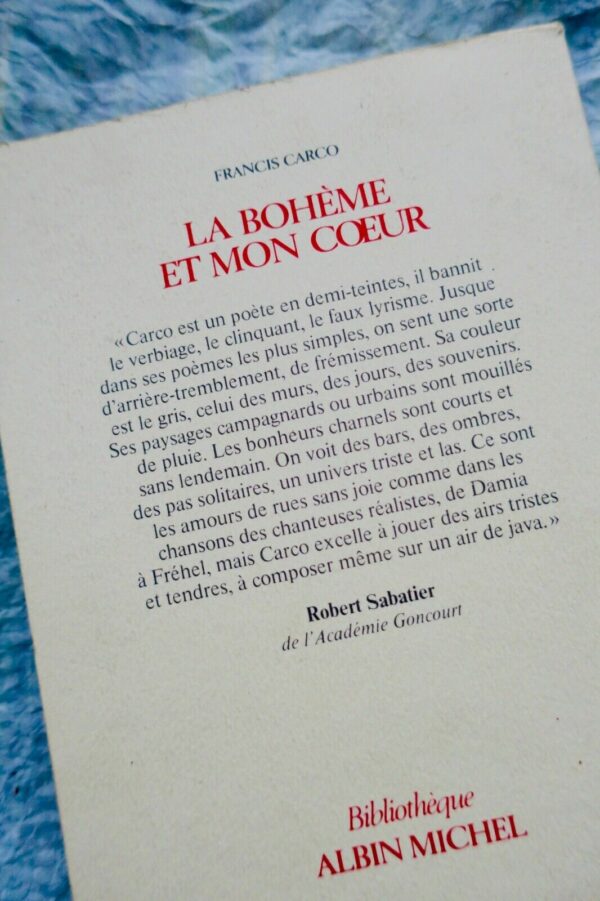 CARCO FRANCIS LA BOHEME ET MON COEUR : PREMIERS VERS... – Image 8