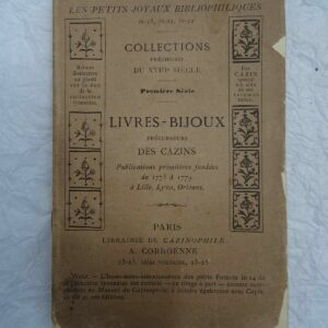 CAZIN - BIBLIOGRAPHIE Livres-bijoux précurseurs des Cazins