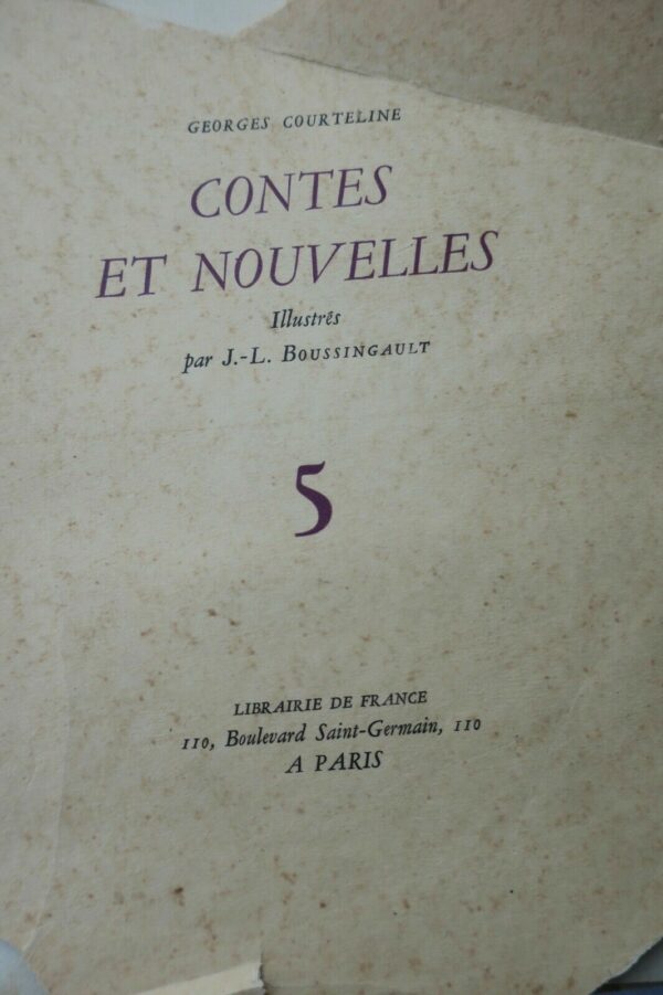 Courteline  Contes et nouvelles. Illustr DIGNIMONT et J.-L. BOUSSINGAULT 1930 – Image 3