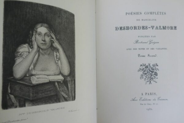 DESBORDES VALMORE, Marcelline Poésies complètes de Marceline 1932 – Image 7