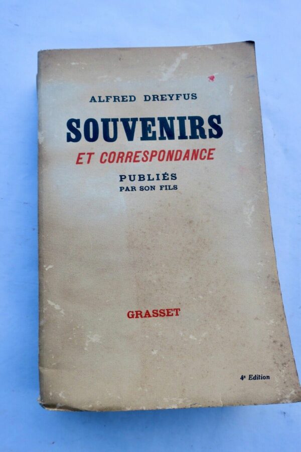 DREYFUS, A. Souvenirs et correspondance. 1936