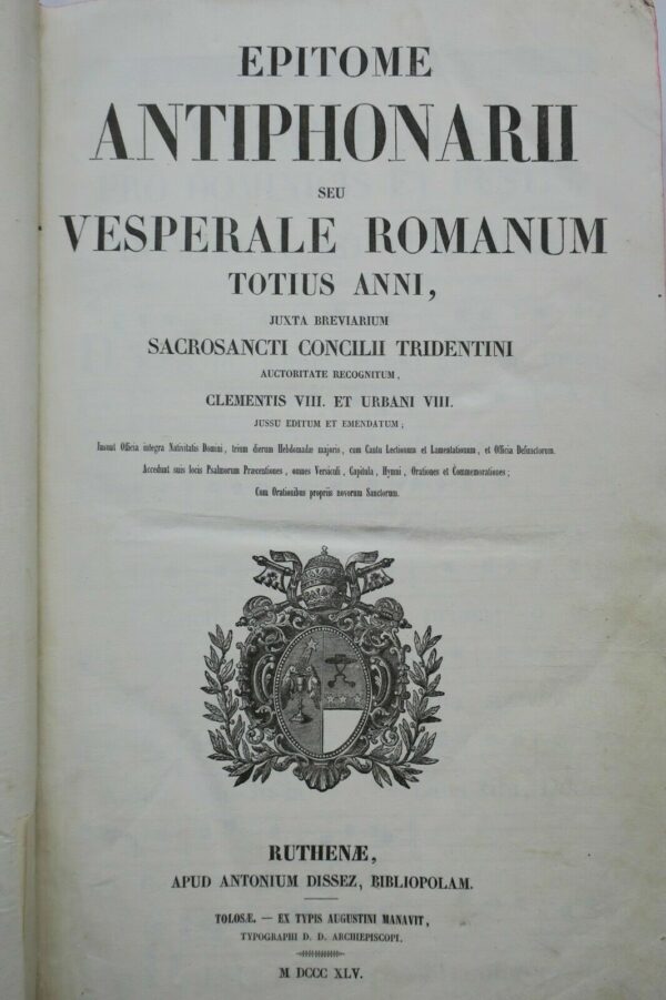 Epitome antiphonarii seu vesperale Romanum 1845 – Image 4