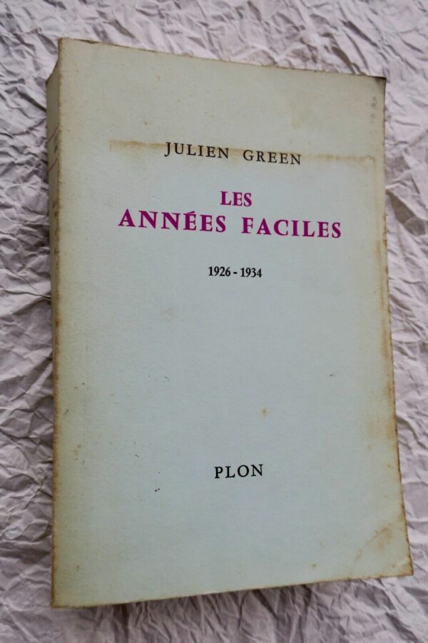 GREEN. Les années faciles 1926-1934