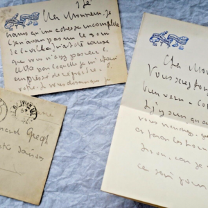 Hossonville belles cartes autographes manuscrites
