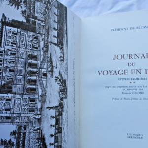 Italie BROSSES, Président Journal du Voyage en Italie