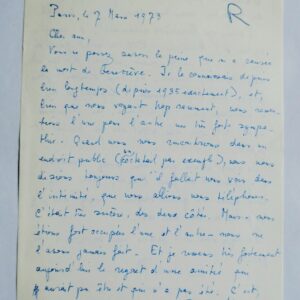 Lise jules Romain belle lettre autographe manuscrite