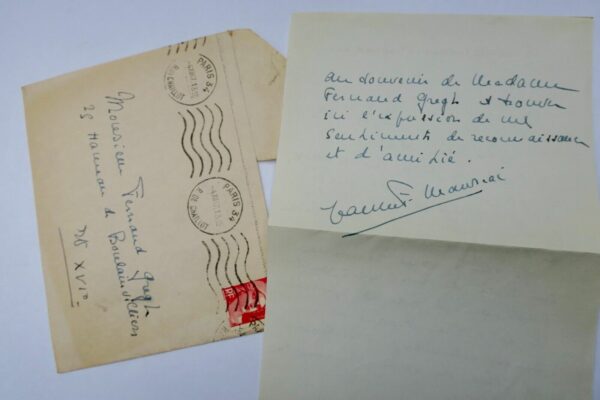 MAURIAC J. François Mauriac Lettre autographe manuscrite – Image 3