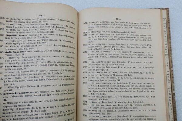 Monnaie Catalogue des Médailles Romaines Composant le Cabinet..Fontana 1860 – Image 7