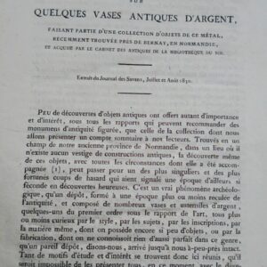 Notice sur quelques vases antiques d'argent, faisant partie d'une collection...