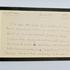 Pierre Brossolette carte autographes signée