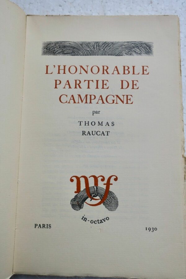 RAUCAT Thomas L'Honorable partie de campagne NRF – Image 7