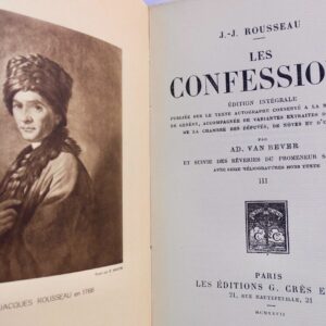 ROUSSEAU CONFESSIONS 1927