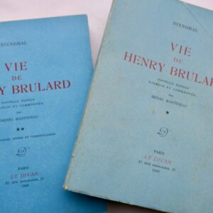 Stendhal Martineau vie de Henry Brulard 1949