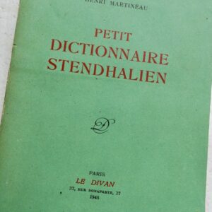 Stendhal Petit Dictionnaire Stendhalien