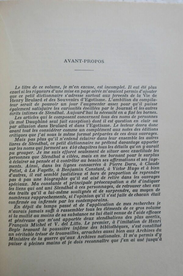 Stendhal Petit Dictionnaire Stendhalien – Image 8