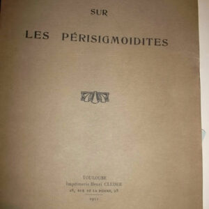 Sur Les Perisigmoidites Chabbert Dr Louis