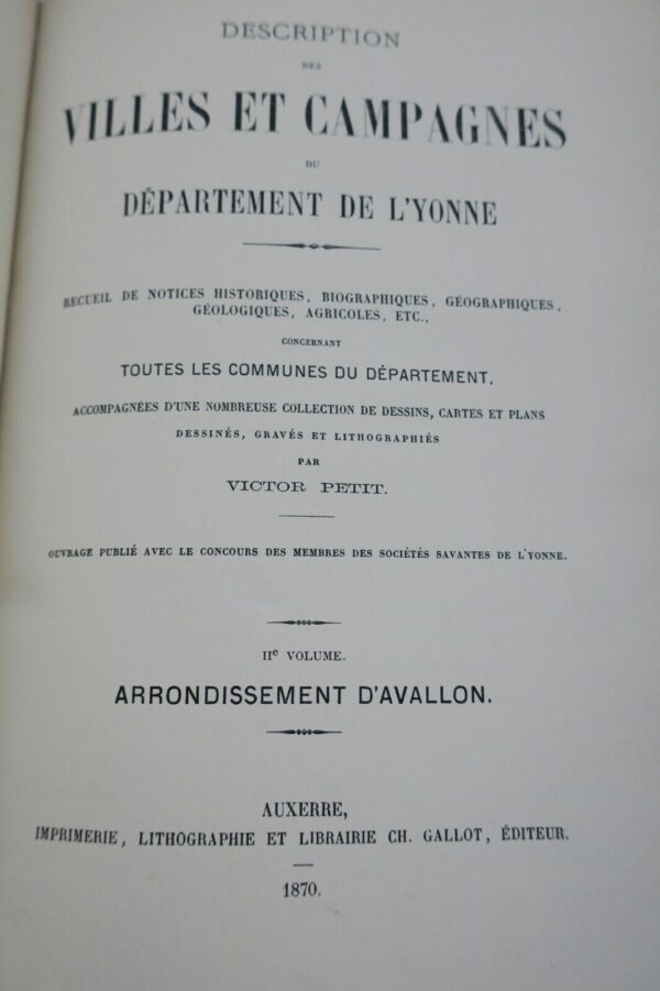 Yonne Description des villes et campagnes du Département de l'Yonne. Avallon – Image 10